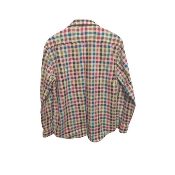 Mens Shirt Long Sleeve Flip Cuff Squares Robert Graham Button Down Shirt Size L - Picture 11 of 15